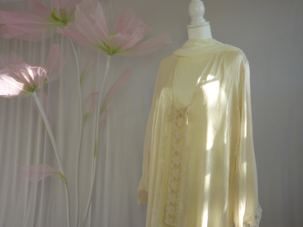 Azhar Abaya Set- Yellow