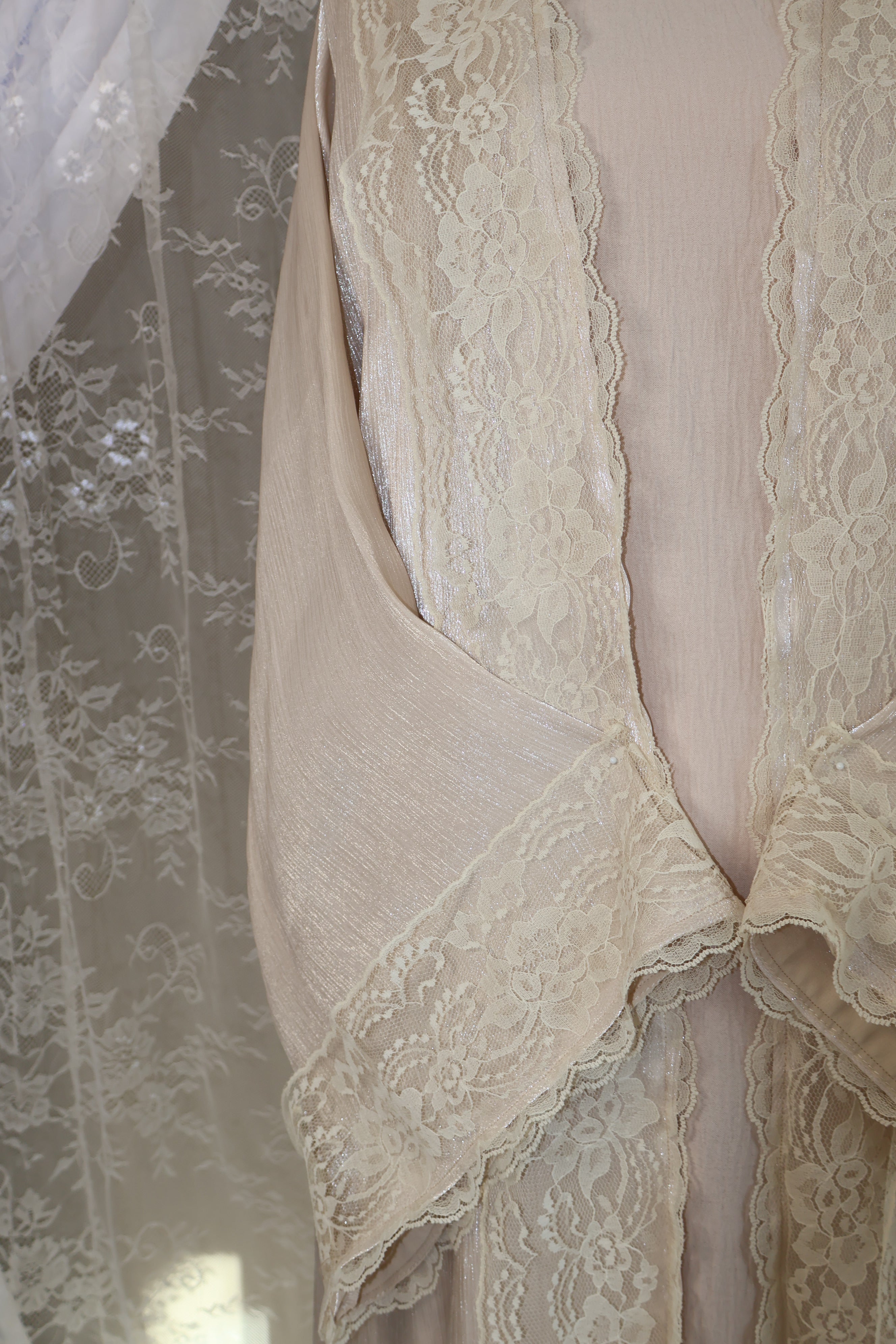 The Dentelle Abaya- beige