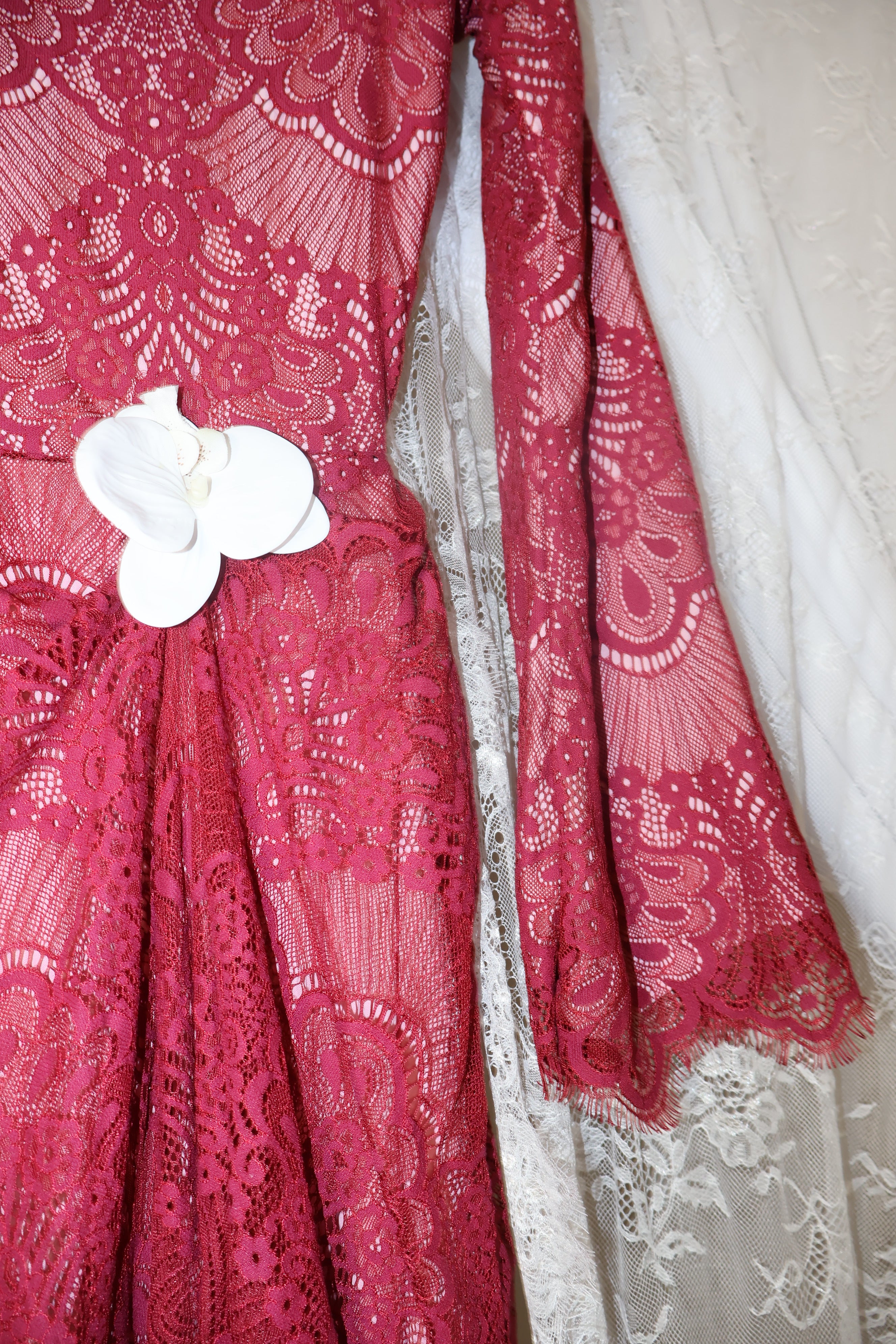 Dahlia Lace dress- wine