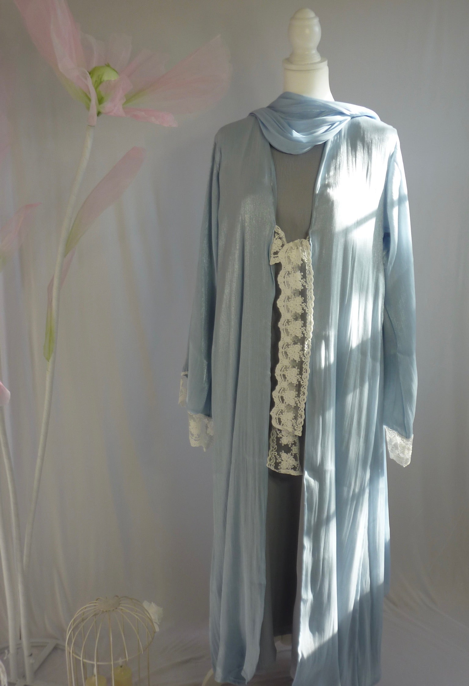 Azhar Abaya Set- Blue