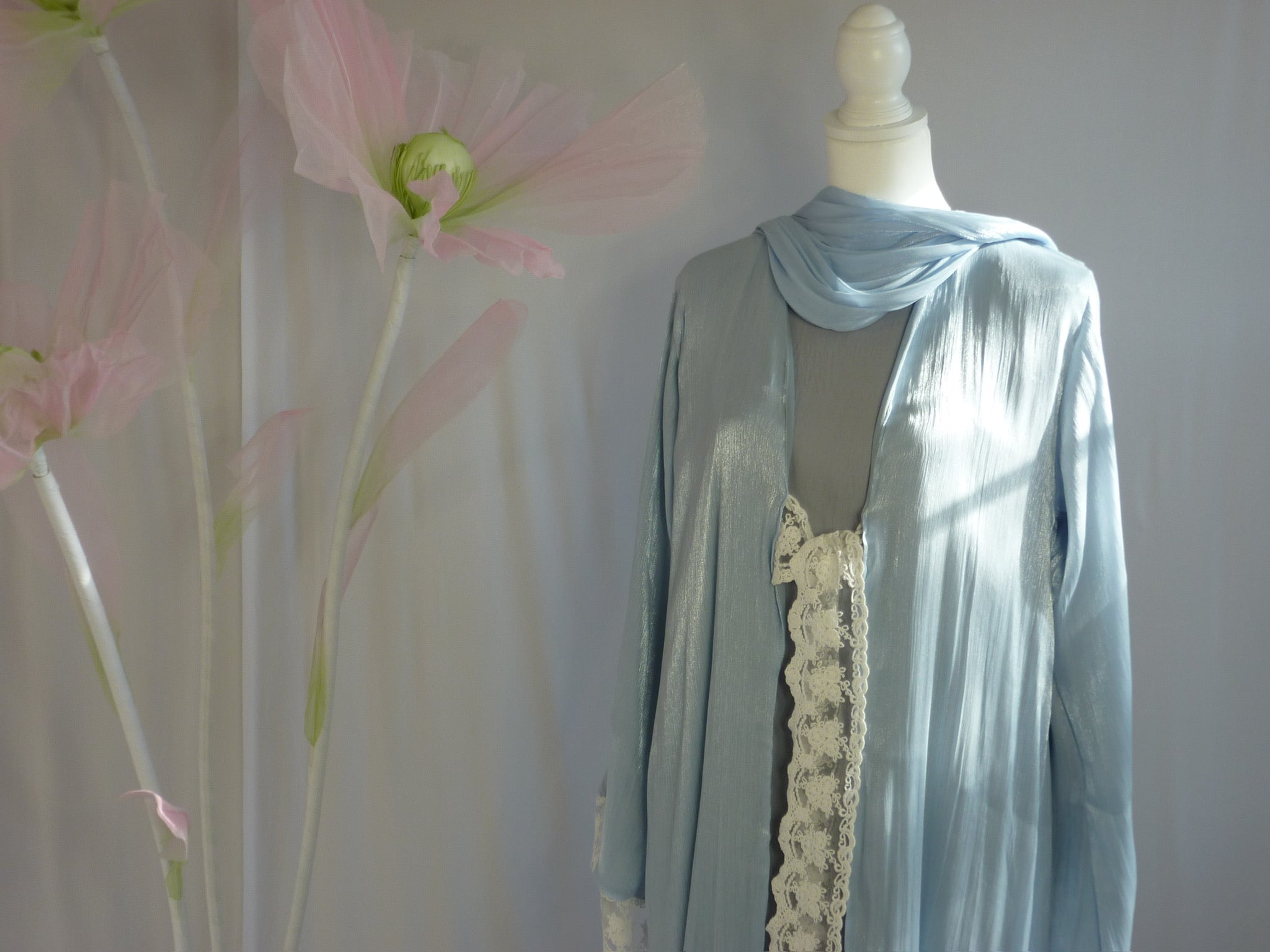 Azhar Abaya Set- Blue