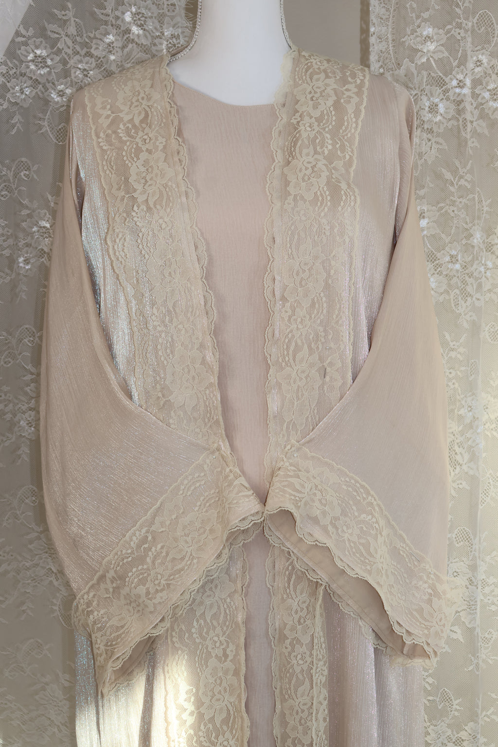 The Dentelle Abaya- beige