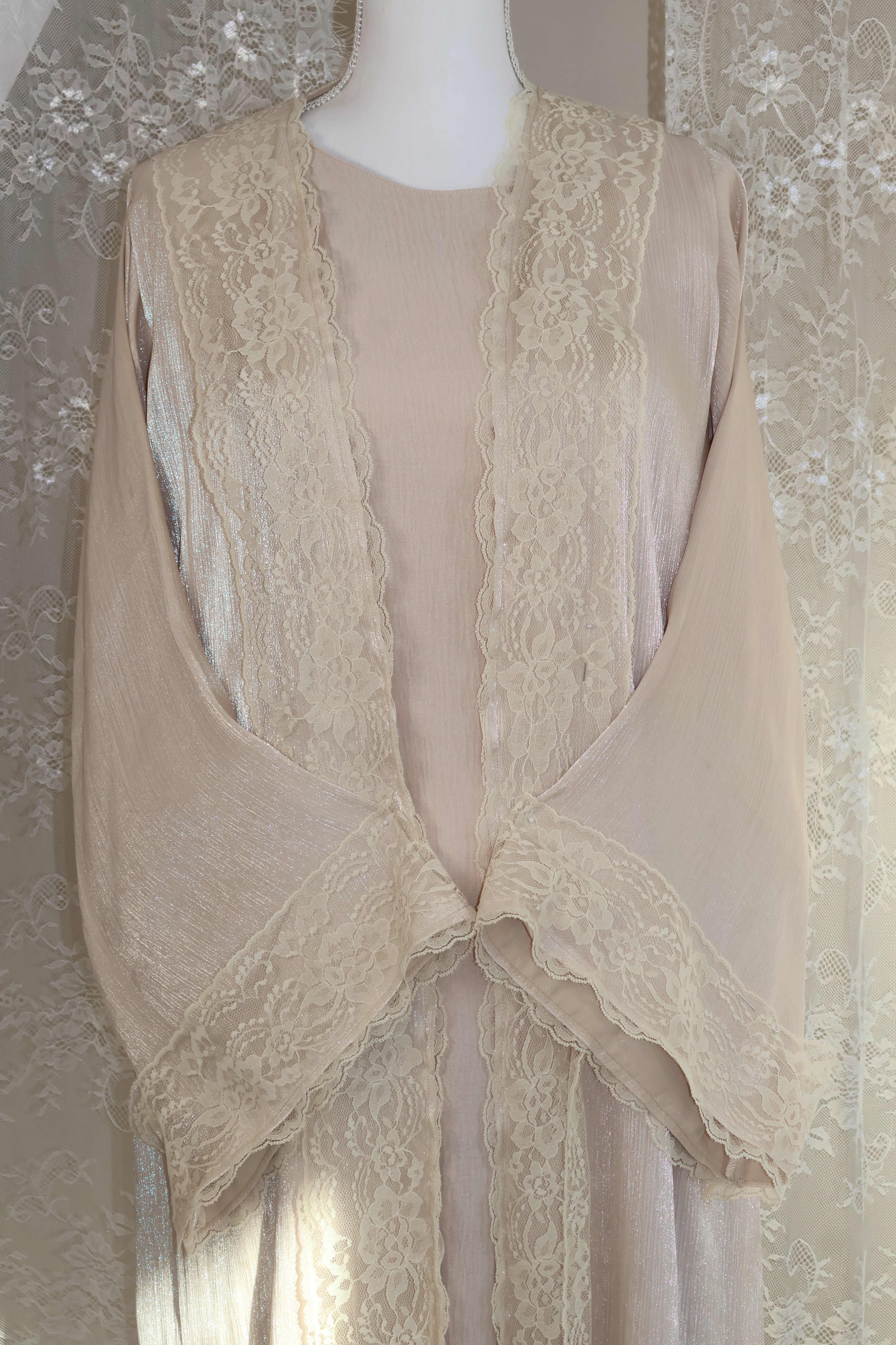 The Dentelle Abaya- beige