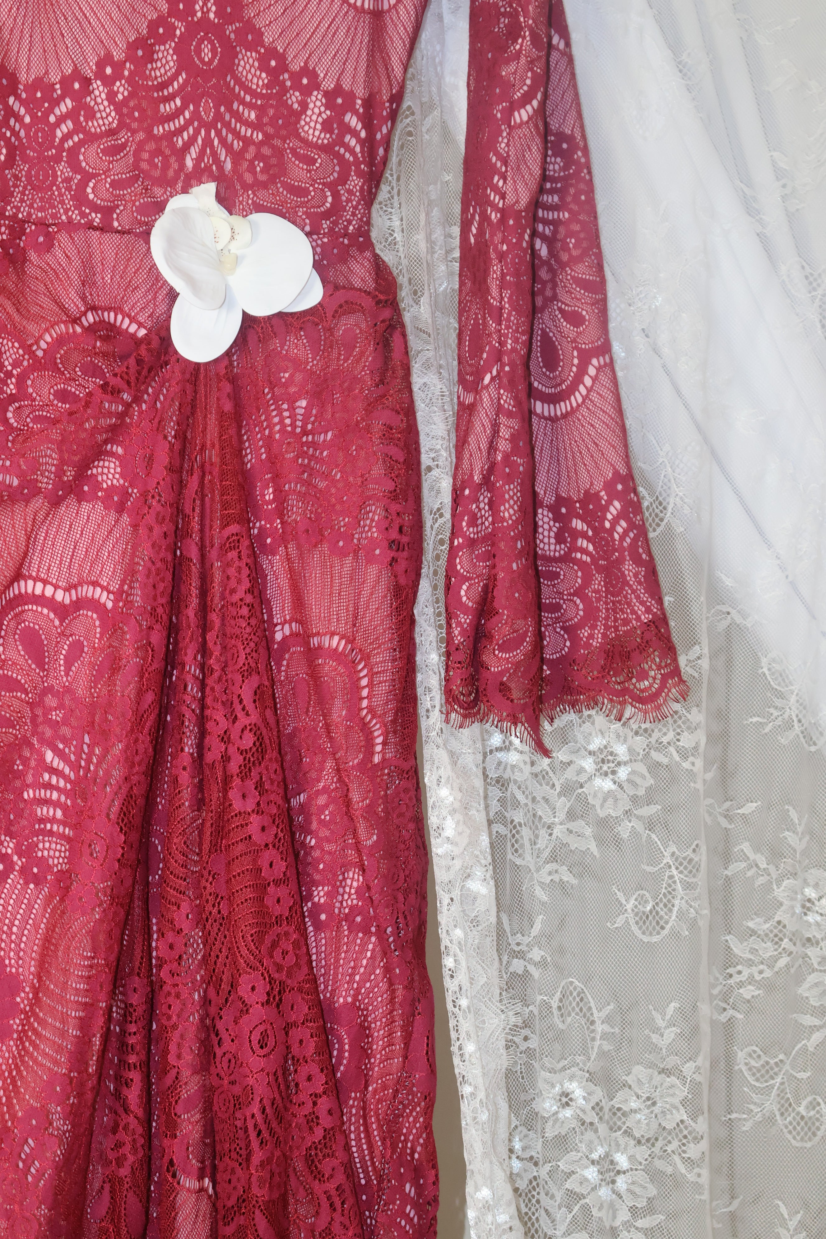 Dahlia Lace dress- wine