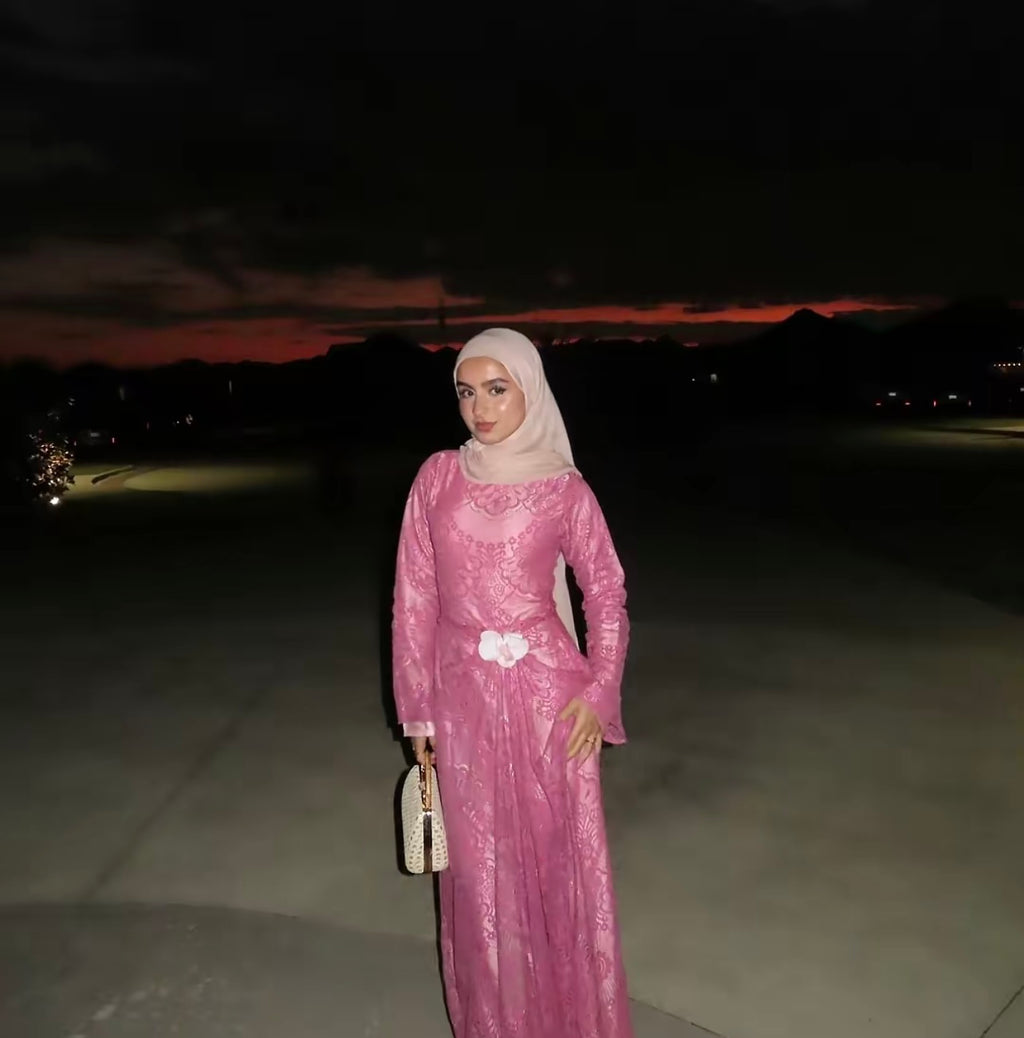 Dahlia Lace dress- Maroon