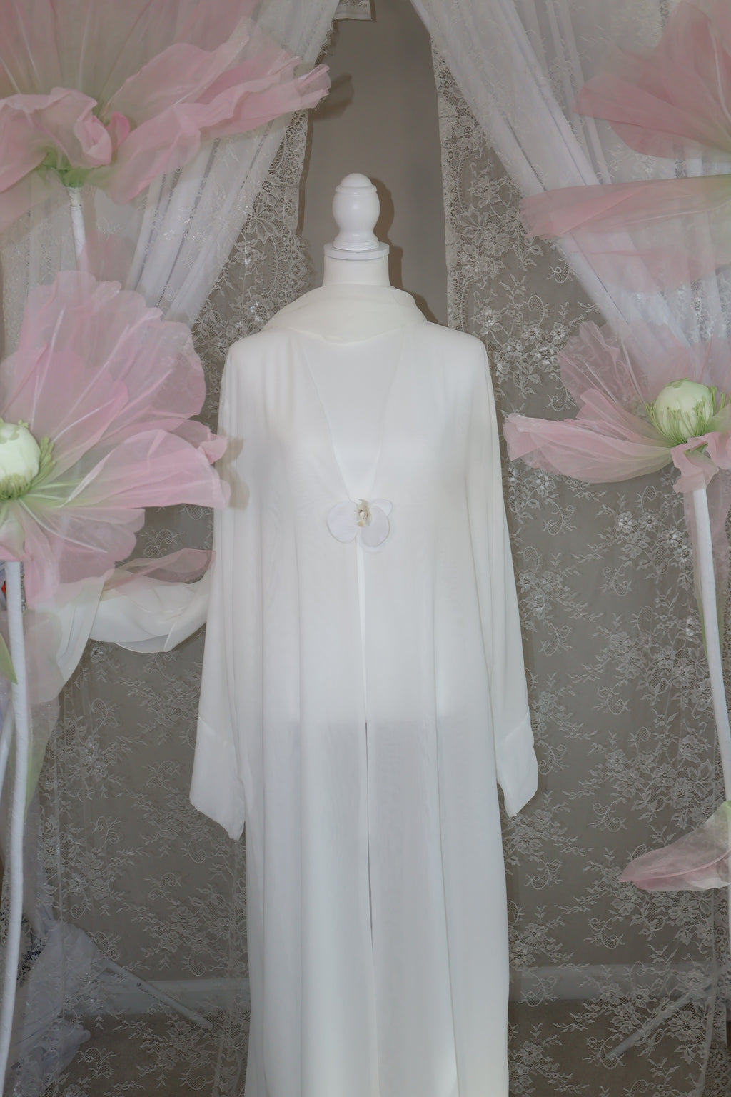 Orchid Abaya- White