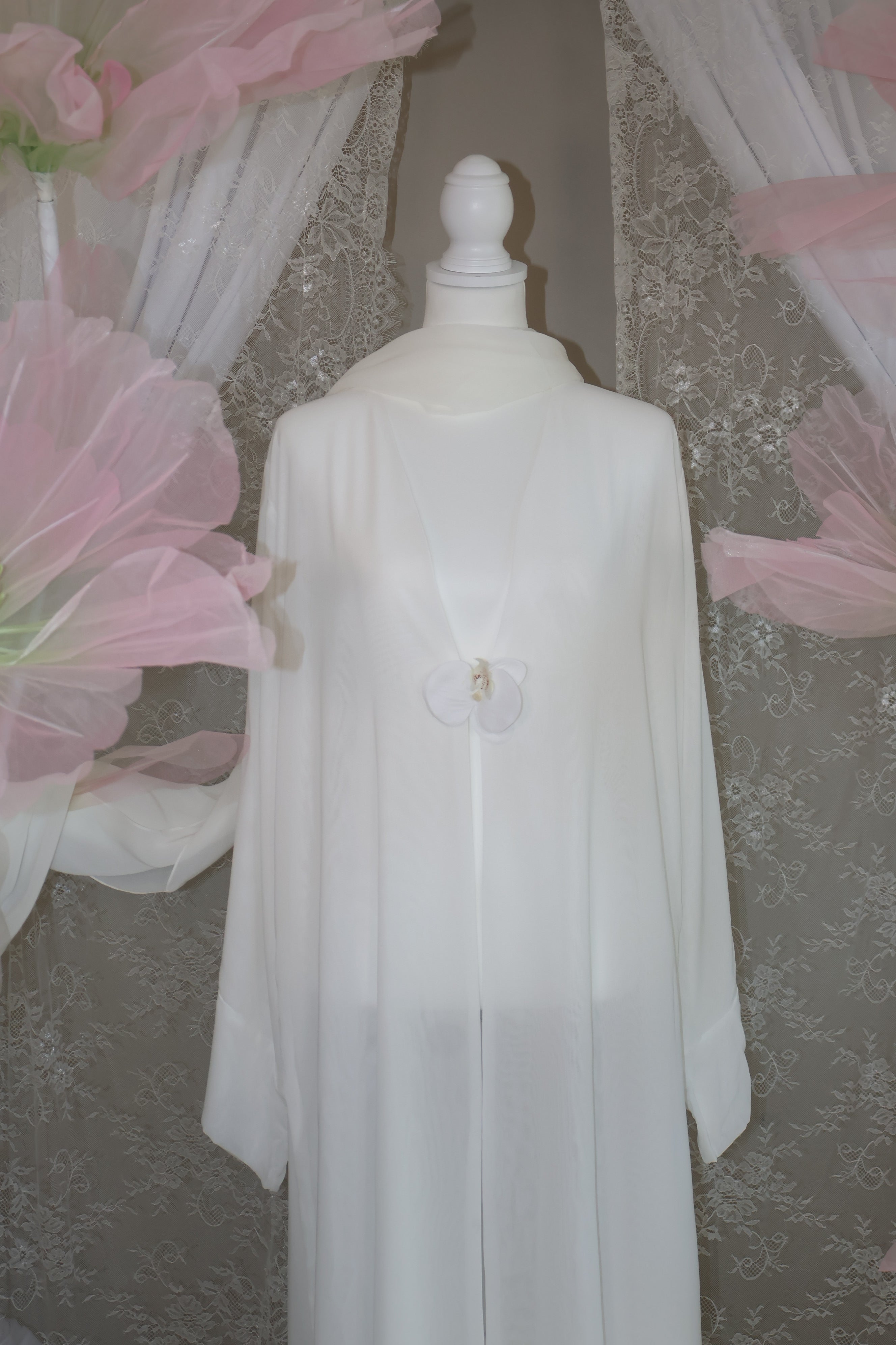 Orchid Abaya- White