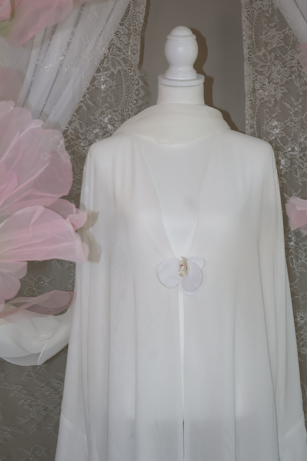 Orchid Abaya- White