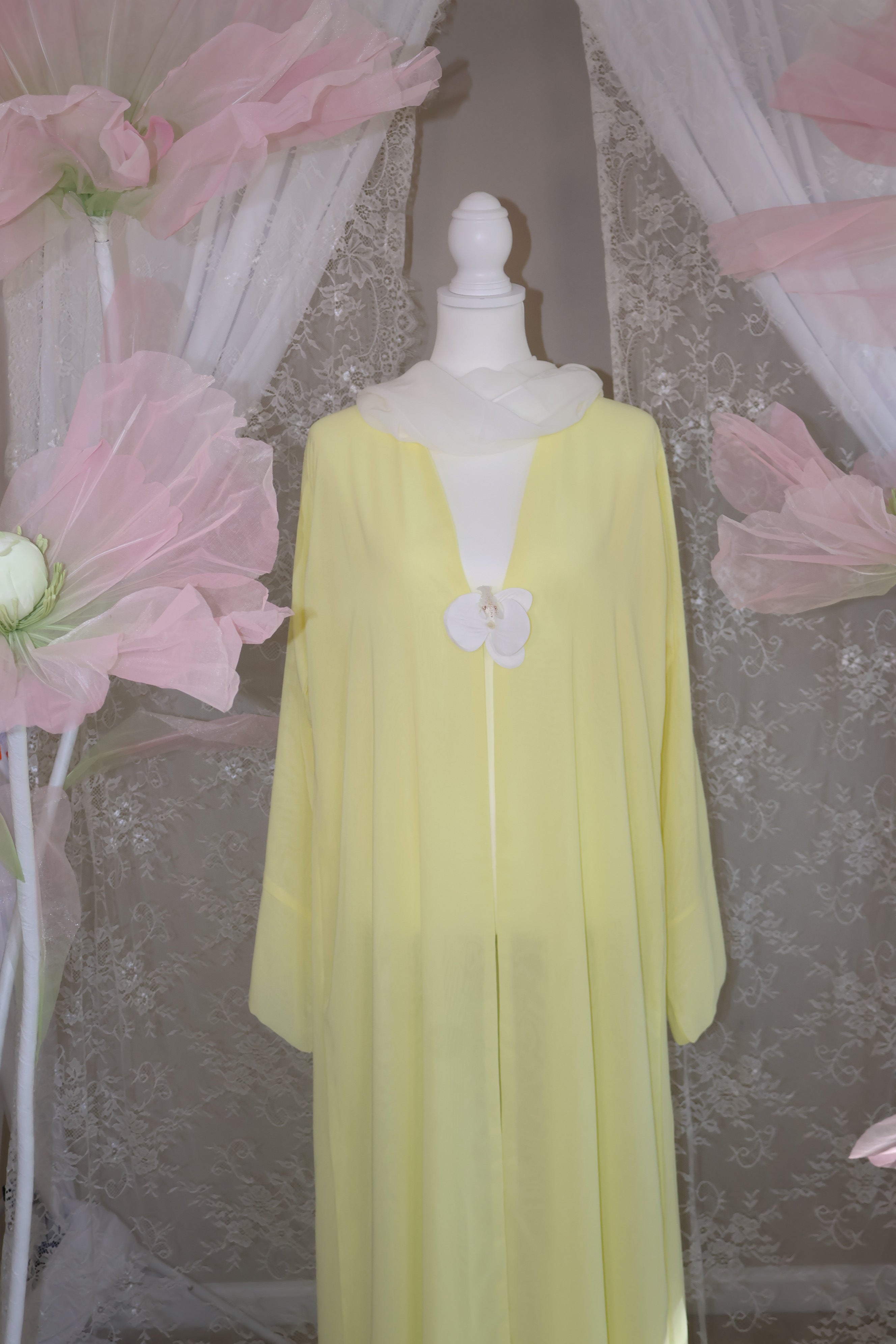 Orchid Abaya- Yellow