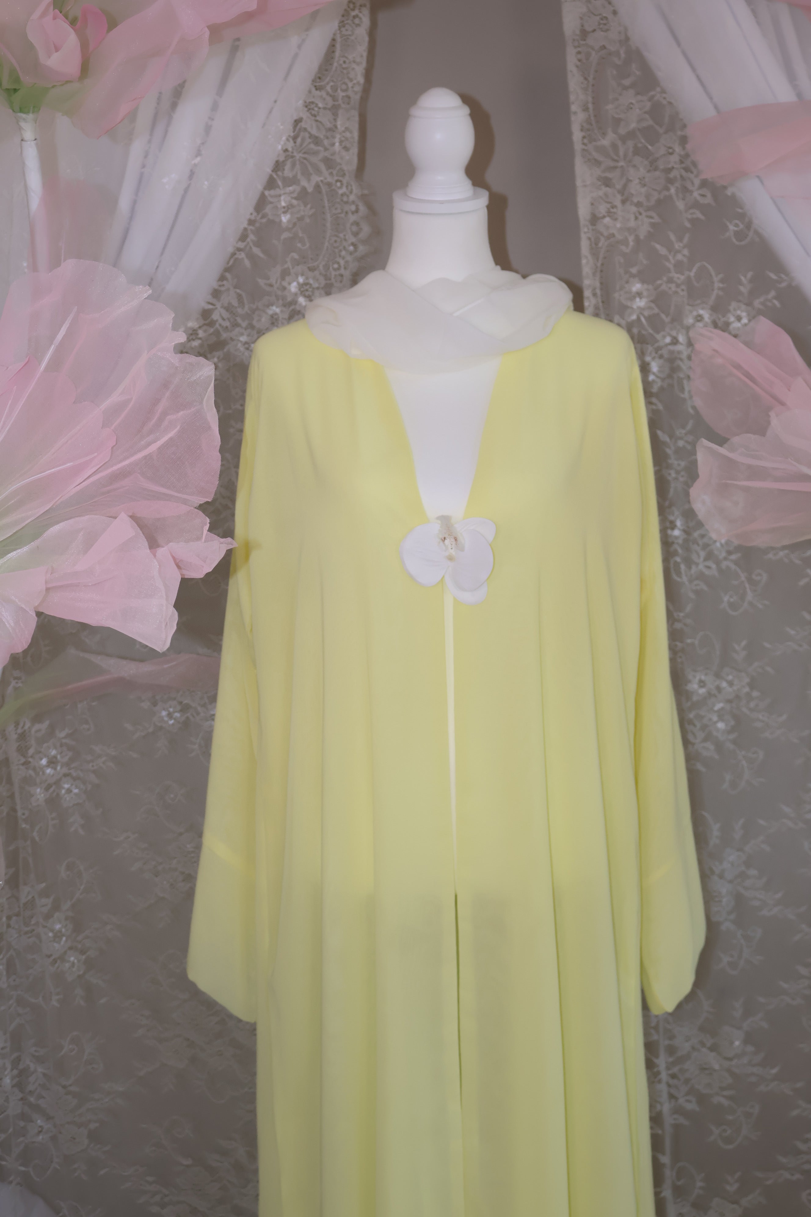 Orchid Abaya- Yellow