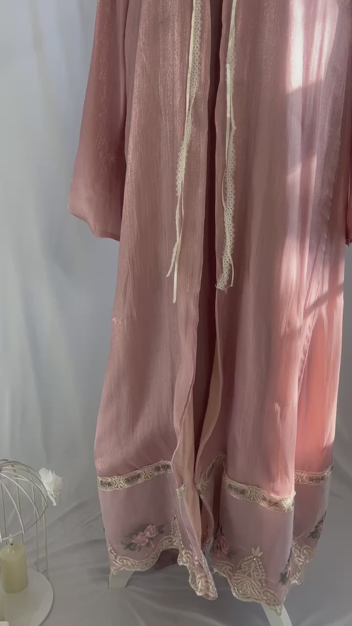 Azhar Abaya Set- Pink